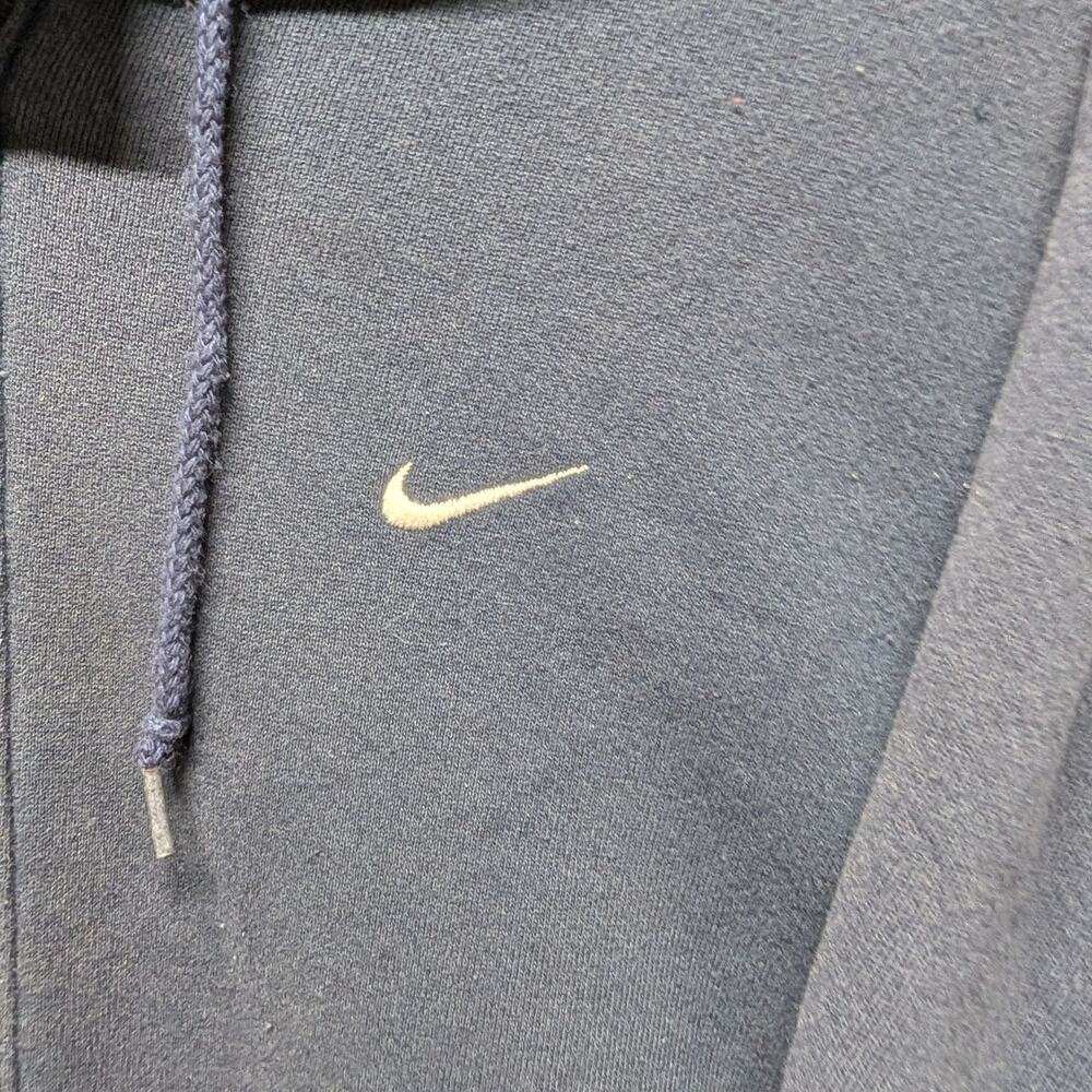 Y2K Nike Navy Blue Full Zip Hoodie Sweatshirt - Picture 4 of 5